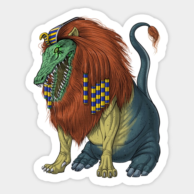 Ancient Egyptian Mythology Ammit Sticker by underheaven